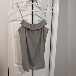 JCrew Gray Ruffle Tank Top - 8